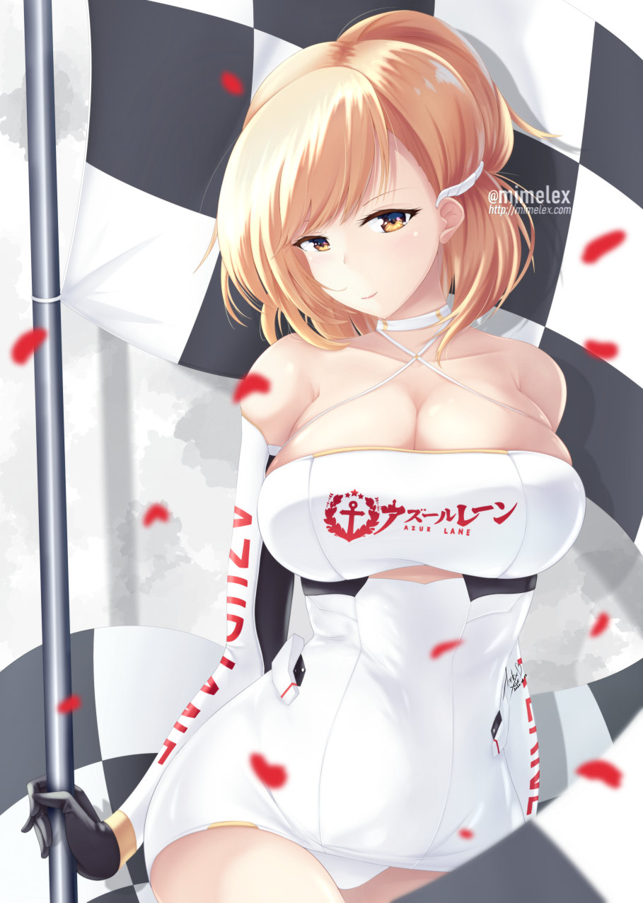 azur lane prince of wales the laureate victory lap sexy race queen